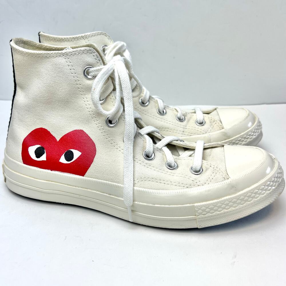 Comme des Garçons Play x Converse Chuck 70 High-Top Sneakers Milk White M6 / W8